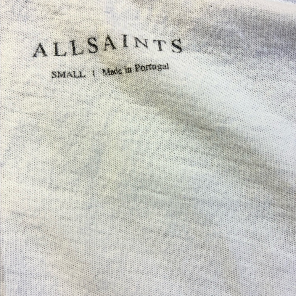All Saints Monochrome Oversized Floral Short Sleeve Tee Size Small - Picture 6 of 7